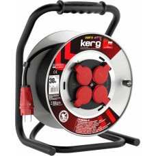 Kerg Przedłużacz bębnowy KERG W2381 30m 31,5mm2 H05RR-F 250V czarny