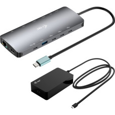 I-Tec Metal C31NANOTRIPLED140UK stacja dokująca Przewodowa USB 3.2 Gen 1 (3.1 Gen 1) Type-C Szary