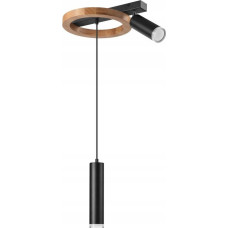 Lamkur Otis 49090 plafon lampa sufitowa 1x15W E27 1x5W G9 dąb/czarny