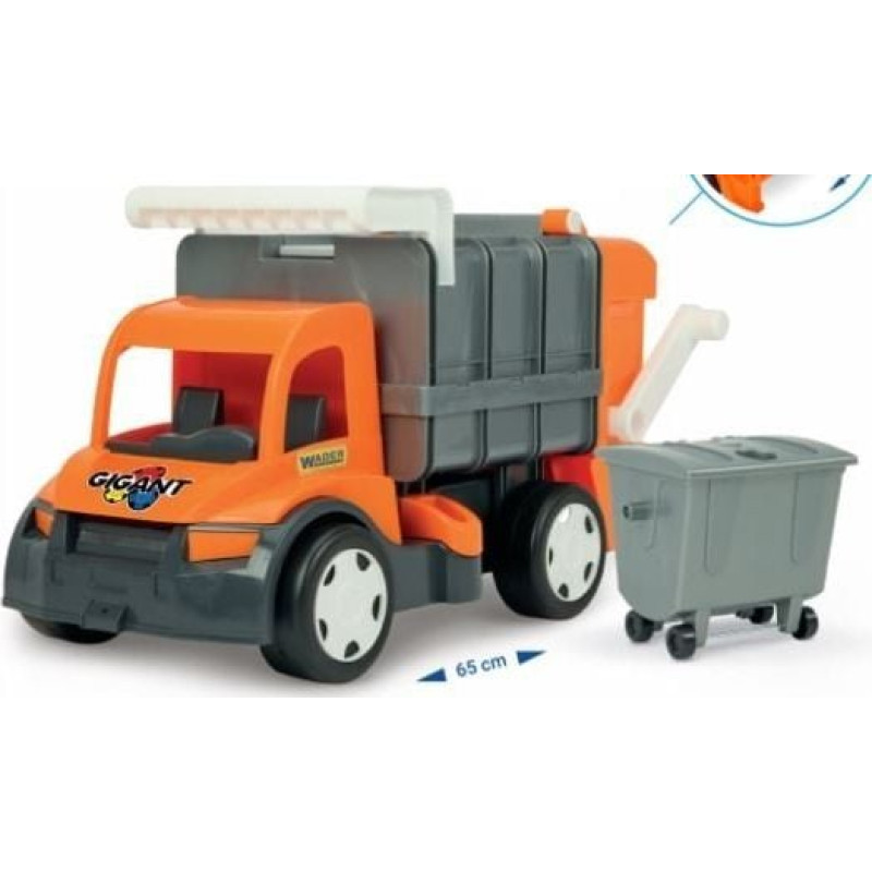 Wader Gigant śmieciarka orange wader 67016