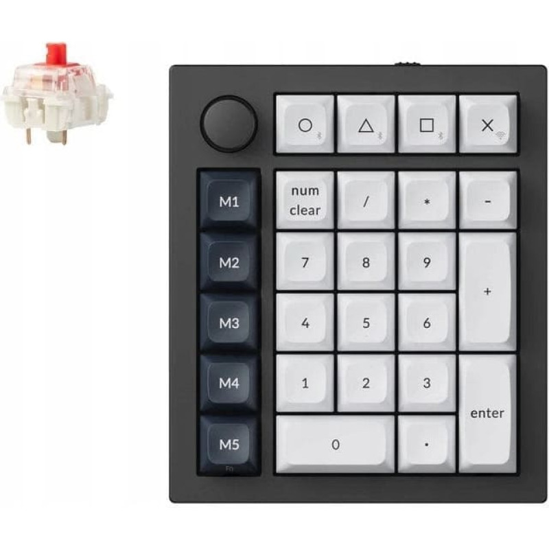 Keychron Q0 Max QMK Custom Number Pad Fully Assembled Knob / Carbon Black / Gateron Jupiter Red