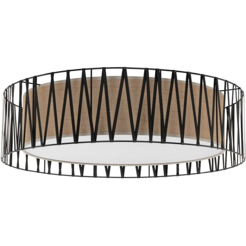Tk Lighting Harmony 4556 plafon lampa sufitowa 4x15W E27 czarny/juta