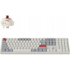 Keychron Q6 Max QMK/VIA Wireless Custom Mechanical Keyboard Fully Assembled Knob (Side-Printed Keycaps) / Shell White / Gateron Jupiter Brown