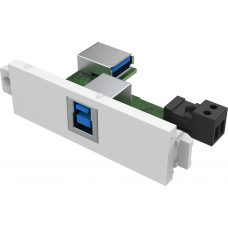Vision Adapter USB Vision VISION Techconnect Modulare AV-Frontplatte - 30 JAHRE GARANTIE - USB-B-Anschluss (an der Vorderseite) auf A-Modul - Buchse vom Typ 