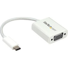Startech Adapter USB StarTech USB-C - VGA Biały  (CDP2VGAW)