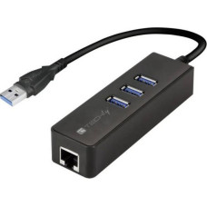 Techly HUB USB Techly 1x RJ-45  + 3x USB-A 3.0 (IDATA-USB-ETGIGA-3U2)