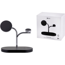 Samsung GP-PWU024WIABW mobile device charger Headset, Smartphone, Smartwatch Black, Silver USB Wireless charging Indoor