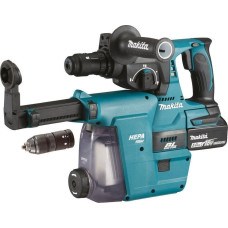 Makita Młotowiertarka Makita Makita cordless combi hammer DHR243RTJW, 18Volt, rotary hammer (blue / black, MAKPAC size 4, 2x Li-Ion batteries 5.0 Ah, dust extraction DX07)