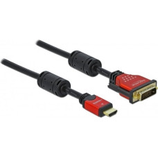 Delock Kabel Delock HDMI - DVI-D 5m czerwony (84344)