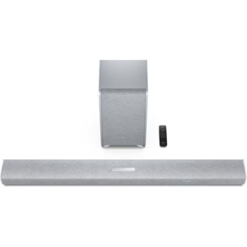 Samsung Sharp | 5.1.2 Dolby Atmos/DTS:X Soundbar with Wireless Subwoofer | HT-SBW55121(SL) | 650 W | Bluetooth | Silver | Wireless connection