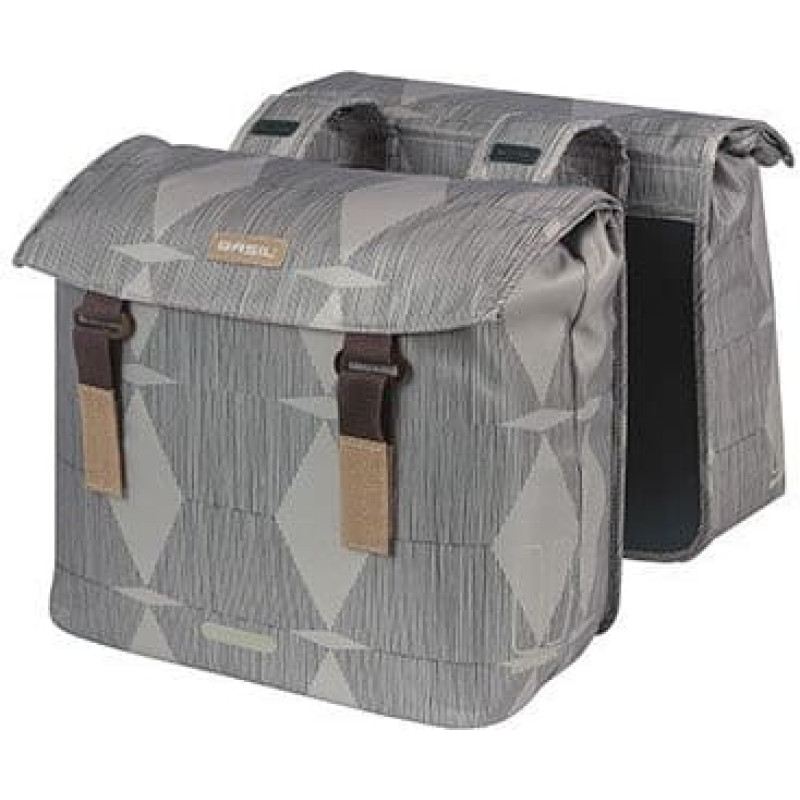 Basil Torba na bagażnik BASIL ELEGANCE DOUBLE PANNIER BAG 40-49 Universal Bridge System, wodoodporna chateau taupe (NEW)