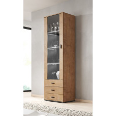 Cama Meble Cama display cabinet SOHO S1 lefkas oak/black