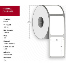 Capture Label 50x30, Core 40,