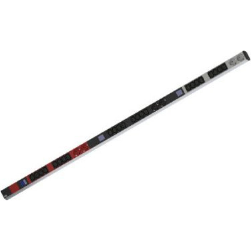 Bachmann BACHMANN BN0500 19 PDU 1HE 24xC13 6x styk uziemiony, pomiar mocy, złącze CEE 3x 16A, czerwony