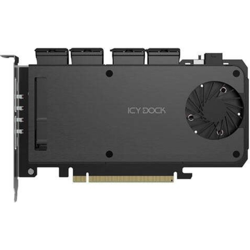Icydock Adapter 4 x M.2 NVMe SSD Mobile Rack Adapter Card fo