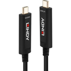 Lindy Kabel USB Lindy Cable Lindy Fibre Optic Hybrid USB-C 15m Black