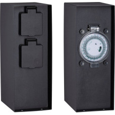 Paulmann Outdoor kolumna z gniazdami prograMator czasu IP44 230V Stal szlachetna Antracyt