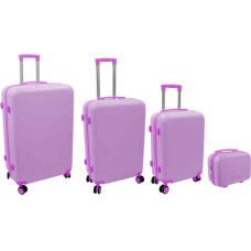 Affek Design Suitcase set 4 pcs. 98L (48x29x75cm) + 60L (42x25x64cm) + 43L ( 36x23x56cm) + 15L (24x17x33cm) pink 8000303316404