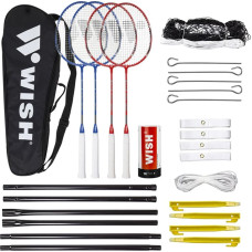 Wish Alumtec badminton racket set 4 rackets + 3 ailerons + net + lines