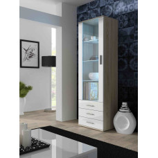 Cama Meble Cama display cabinet SOHO S1 sonoma oak/white gloss