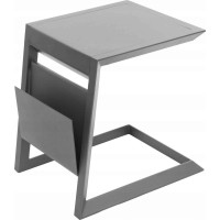 Dlgtp Aluminiowy stolik z gazetnikiem ALLURE