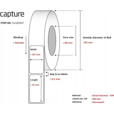 Capture Label 105x32, Core 40,