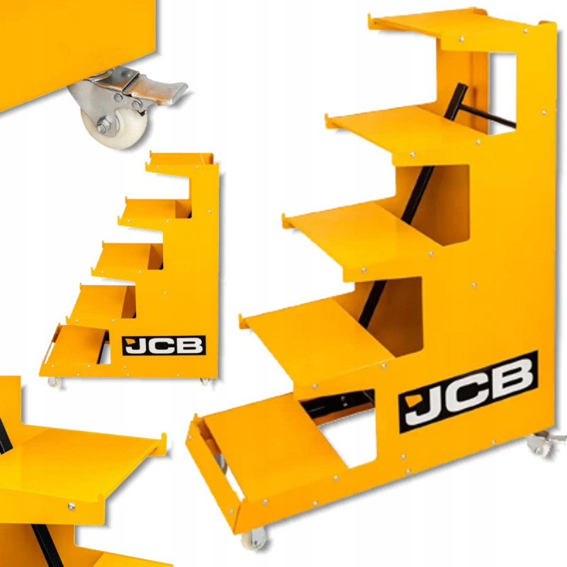 JCB Stojak regał ekspozycyjny mobilny 1350x1000x400mm 5 półek do 300kg