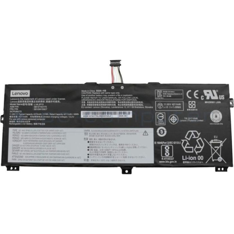 Lenovo Bateria Lenovo Battery 3c,50Wh,LiIon,SMP(BYD)