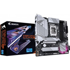 Gigabyte B760M AORUS ELITE WIFI6E GEN5 Motherboard - Supports 14th Gen. Intel Core CPUs, 12+1+1 phases VRM, up to 5600MHz DDR5, 2xPCIe 4.0 M.2, Wi-Fi 6E, 2.5 GbE LAN, USB 3.2 Gen 2x2