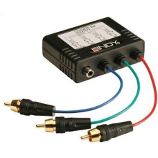 Lindy System przekazu sygnału AV Lindy Przedłużacz, konwerter Component 3 x RCA + Coaxial 1 x RCA - RJ-45 (32525)