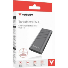Verbatim Dysk SSD zewnętrzny Verbatim TurboMetal 2TB USB4 Type-C szary