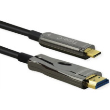 Roline Adapter AV Roline Kabel adaptera ROLINE USB typu C - HDMI (AOC), M/M, 4K60,,30 m