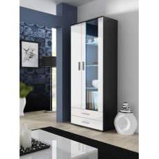 Cama Meble Cama display cabinet SOHO S6 2D2S black/white gloss