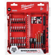 Milwaukee SHOCKWAVE bit/bit+drill+shank set 40 items 4932492004 MILWAUKEE