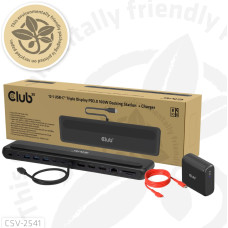 Club 3D Club3D Dokovací stanice USB-C 12v1, 2xHDMI, 1xDP, 2xUSB-C, 3xUSB, 1xRJ45, 1x3.5mm, černá