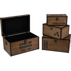 Atmosphera Organizery dekoracyjne FACTORY, komplet 4 sztuk