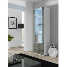 Cama Meble Cama display cabinet SOHO S1 white/grey gloss