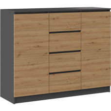 Top E Shop 2D4S chest of drawers 120x40x97 cm, anthracite/artisan