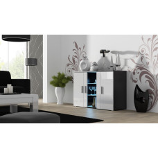 Cama Meble Cama sideboard 120 cm SOHO S7 black/white gloss