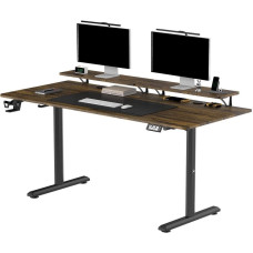 Ultradesk Biurko, elektycznie regulowany, 160X70 cm, 72-117 cm, HIGHLANDER XXL BROWN, br�zowy, ULTRADESK