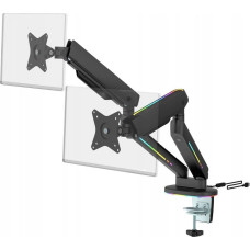 Deltaco Deltaco Monitorhalt. m. Federung f. 2 Mon. RGB schwarz