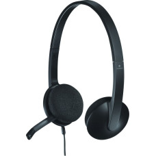 Logitech H340 USB Computer Headset Wired Head-band Office/Call center USB Type-A Black