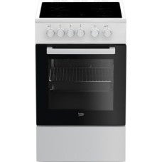 Beko FSS57000GW cooker Freestanding cooker Ceramic Black, White A