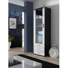 Cama Meble Cama display cabinet SOHO S1 black/white gloss