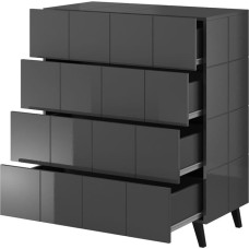 Cama Meble Cama chest of drawers 4D REJA graphite gloss/graphite gloss