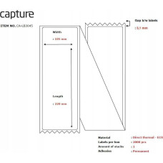 Capture Label 105x220, Core Fanfold