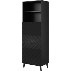 Cama Meble Cabinet ABETO 60x40x176.5 cm gloss black/black