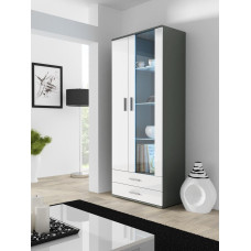 Cama Meble Cama display cabinet SOHO S6 2D2S grey/white gloss