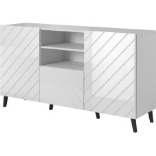 Cama Meble ABETO chest of drawers 150x42x82 white glossy