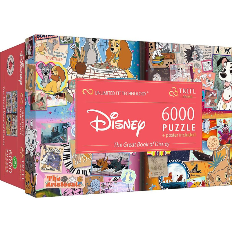 Trefl Puzzle 6000 elementów disney magical book of fairytales